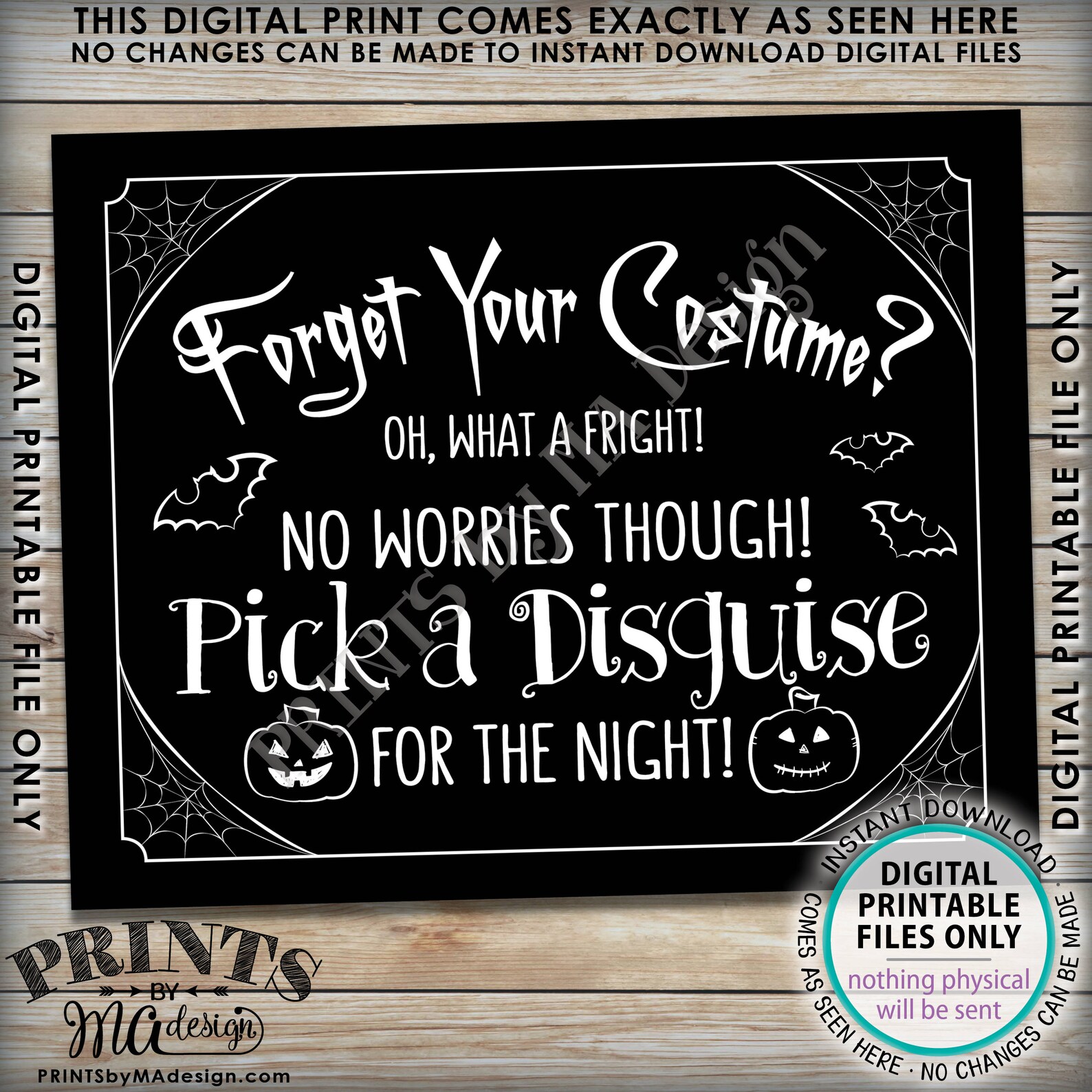 Halloween Party Sign Costume Party Sign Costume No Etsy