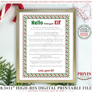 Solicitud de donación de elfos navideños, carta solicitando donar juguetes, desafío de buena acción, carta de elfo IMPRIMIBLE de 8.5x11” a los niños de su elfo <ID>