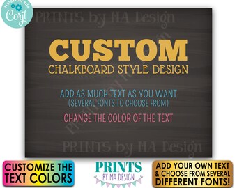 Editable Poster, Choose Your Text and Colors, One Custom PRINTABLE 8x10/16x20” Chalkboard Style Landscape Sign <Edit Yourself with Corjl>