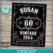 Vintage Birthday Sign, Better With Age Liquor Themed Party, Custom Text ...