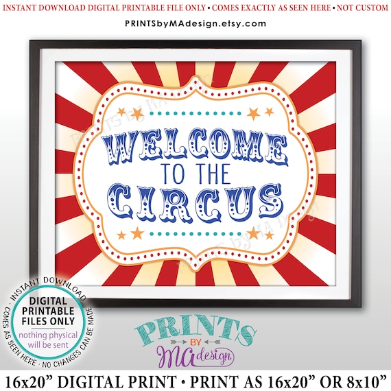 A /"WELCOME TO THE CIRCUS/" VINTAGE LOOK SIGN QUALITY ITEM GREAT GIFT PICTURE