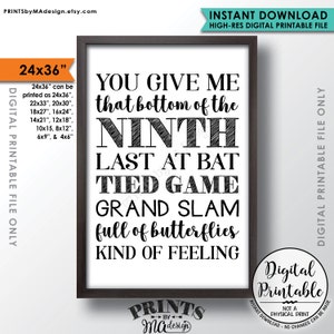 Baseball Wedding Sign, Grand Slam Wedding Baseball Decorations, PRINTABLE 24x36” Wedding Baseball Decor &lt;ID&gt;