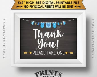 Thank You Sign, Baby Shower Favors Sign, Thank You Please Take One Sign, Baby Shower Decor, 5x7” Chalkboard Style Printable Instant Download