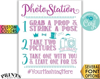 Photo Station Sign, Take 2 Pictures, Take 1 Home & Leave One For Us, Custom Colors, PRINTABLE 8x10/16x20” Sign <Edit Yourself with Corjl>