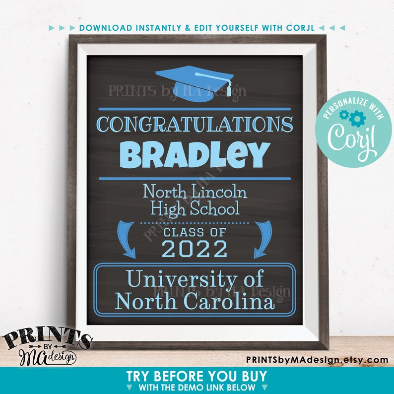 Congratulations Class Sign Congratulations Graduate Sign, Graduation Party Decorations, Future ...