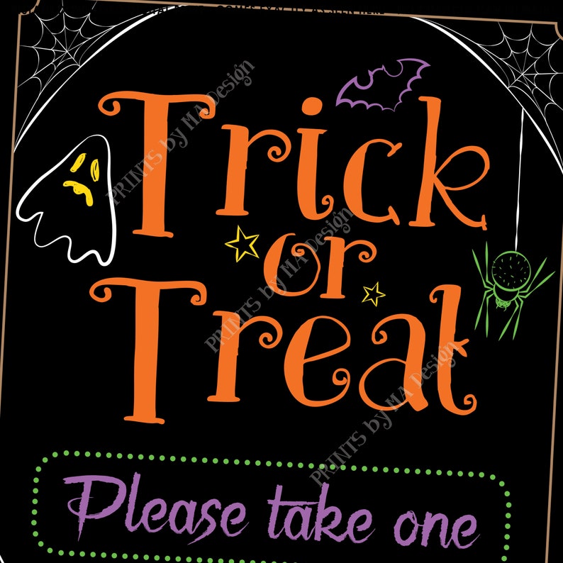 Help Yourself Halloween Candy Sign Printable