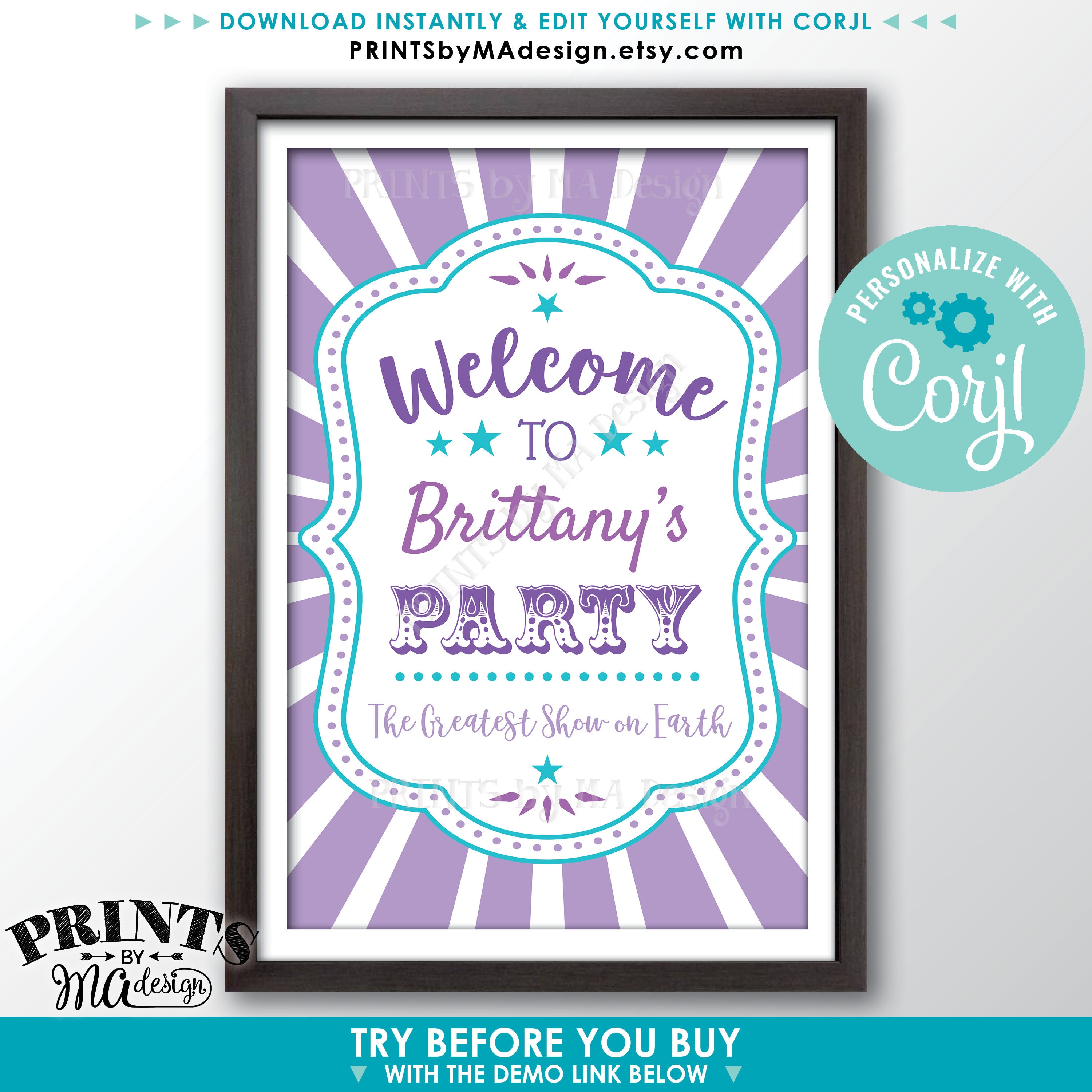 Party Welcome Sign, Welcome to the Party Entrance Sign, Custom ...