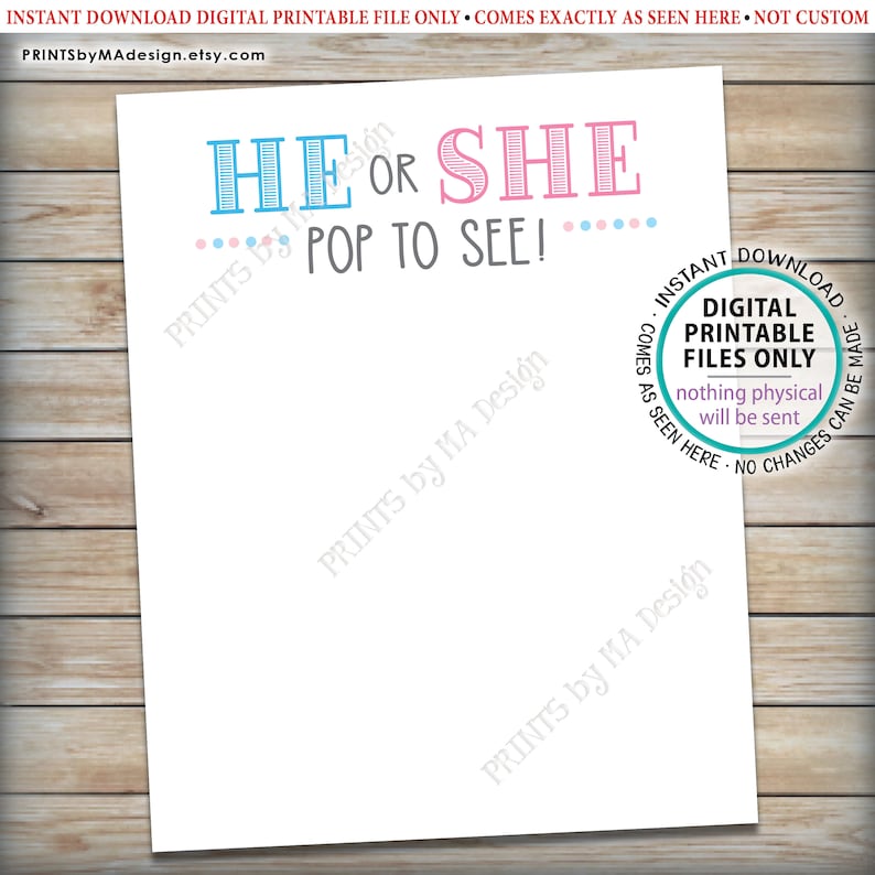 Gender Reveal Balloon Dart Board He or She Pop to See Etsy