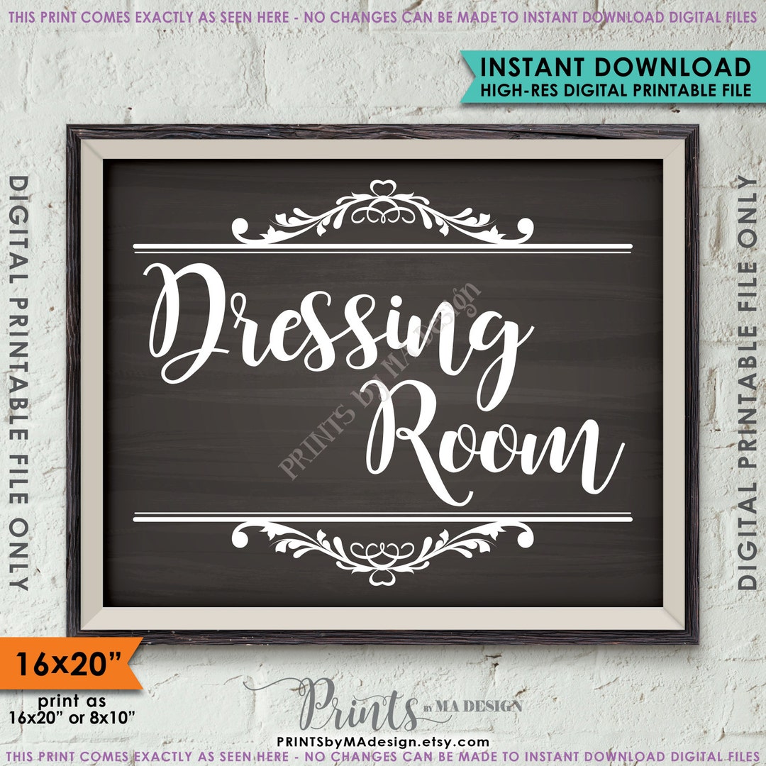 Dressing Room Sign, Fitting Room, Privacy Please, PRINTABLE 8x10/16x20” Chalkboard Style Sign - Etsy