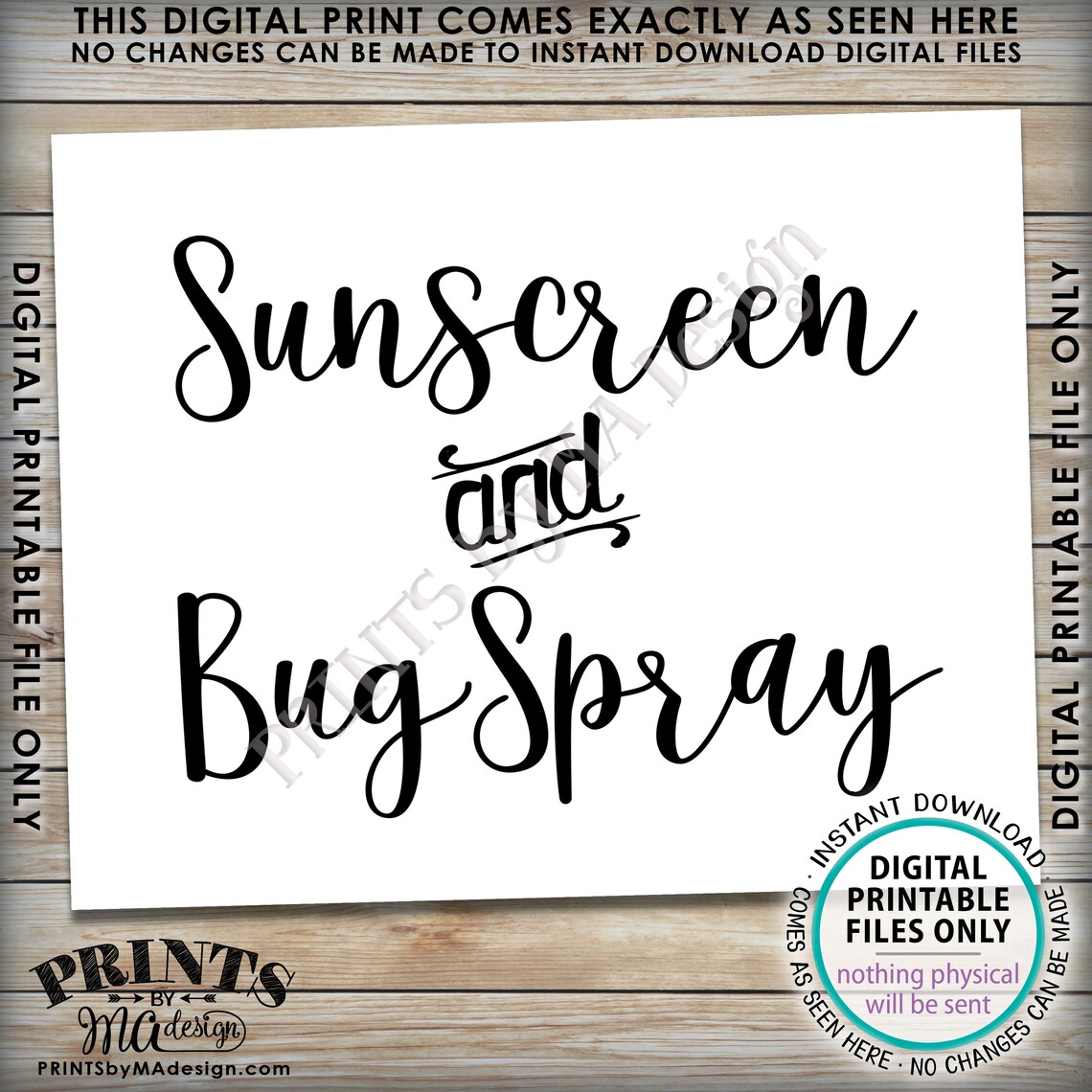 Sunscreen and Bug Spray Sign Graduation Party Decorations - Etsy