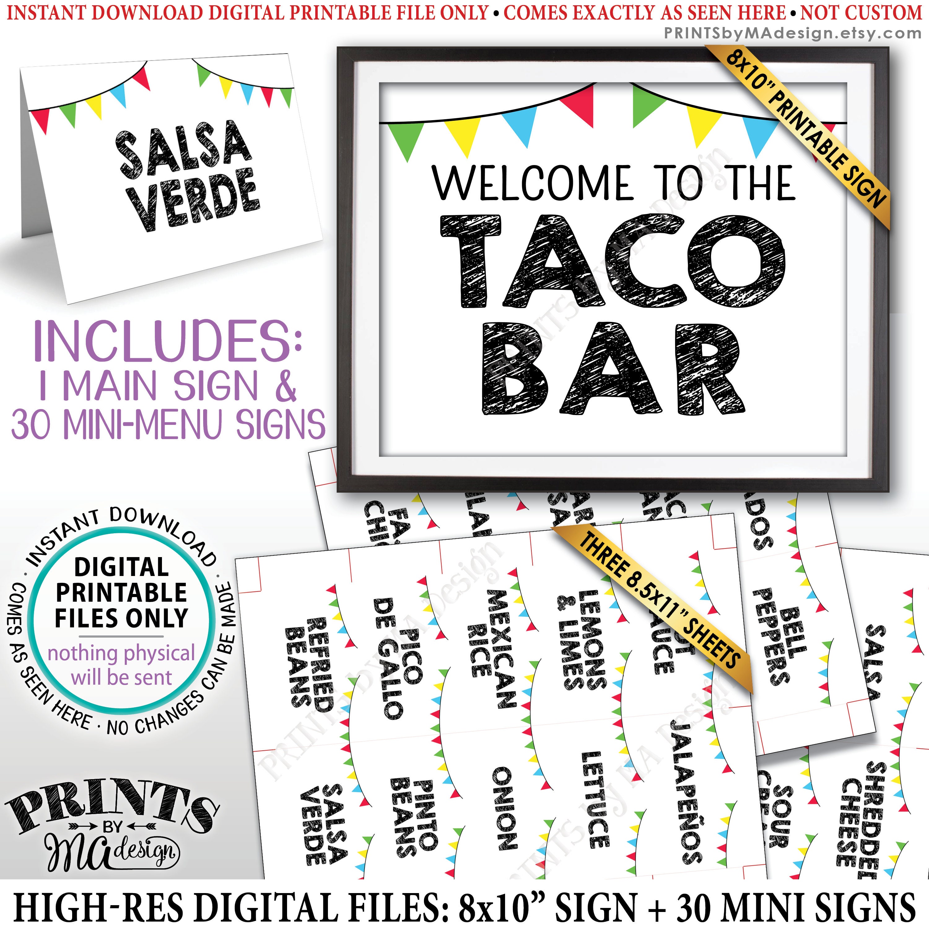 Free Printable Taco Bar Labels Printable Templates