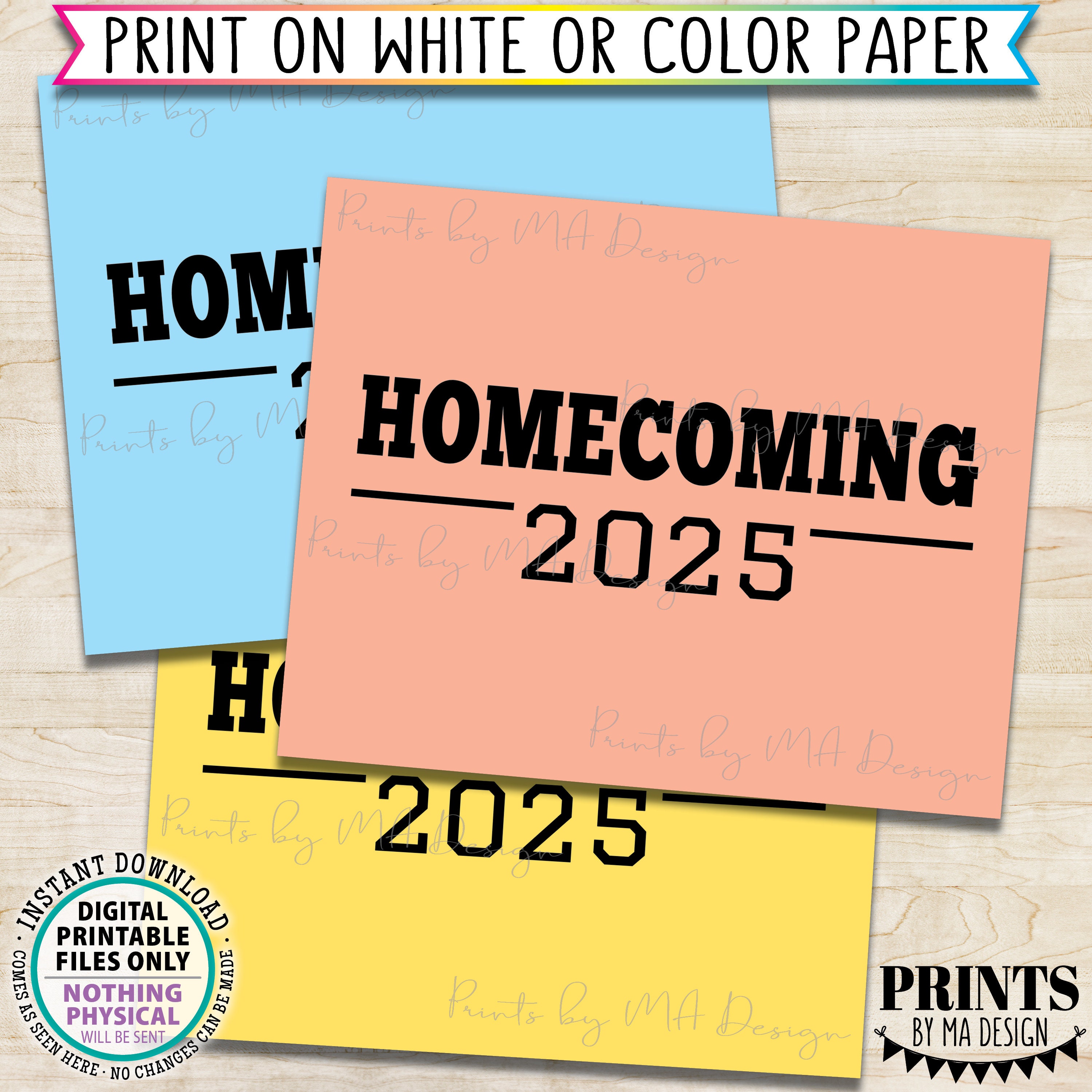 2025 Sign, High School 2025 College PRINTABLE 8x10/16x20