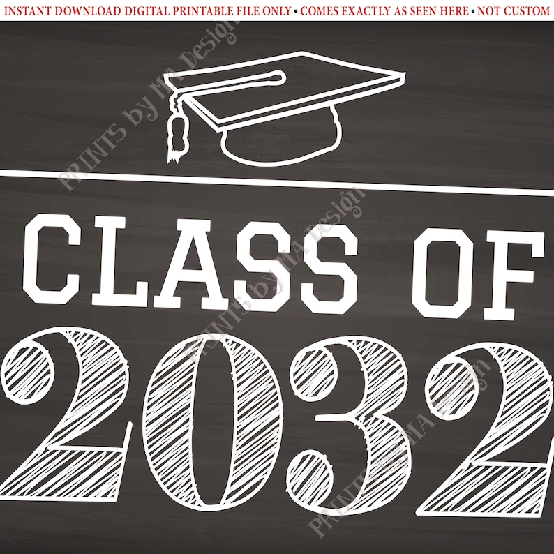 Class of 2032 Sign High School Graduation in 2032 PRINTABLE - Etsy