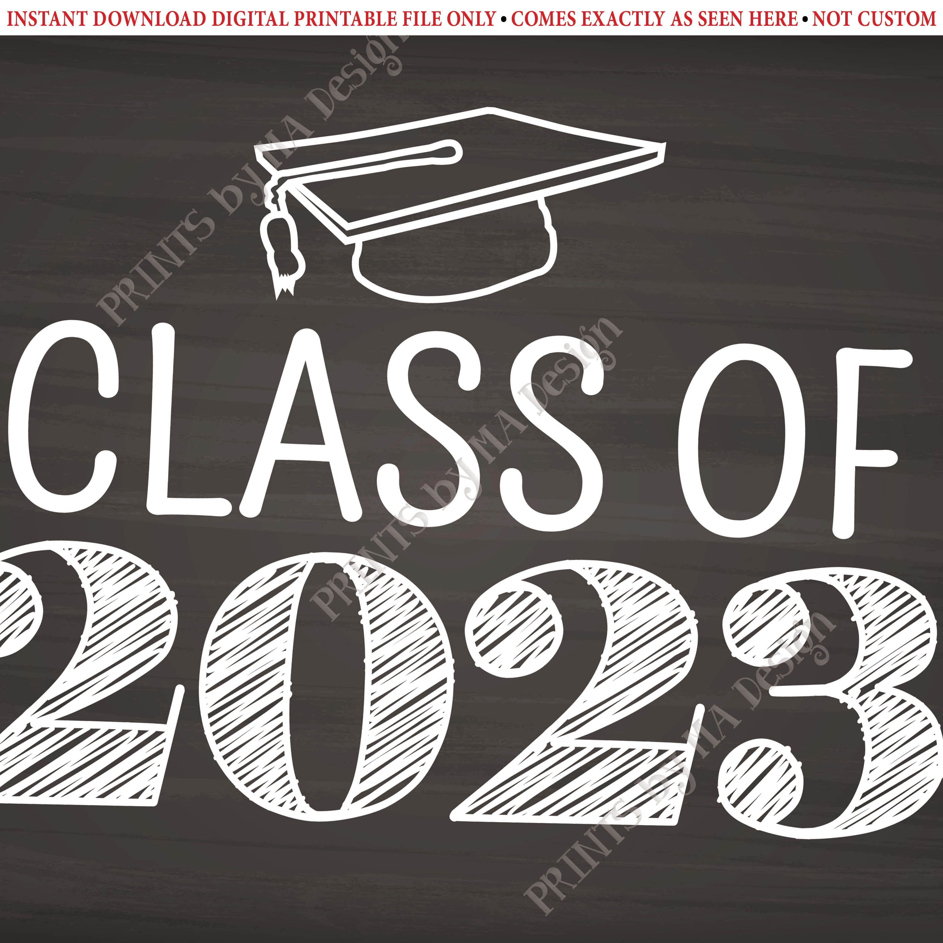 Class of 2023 Sign 2023 Graduation Party Sign 2023 High Etsy