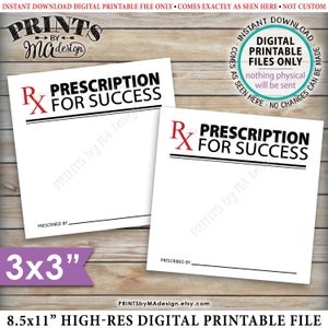 Please Leave Your Prescription for Success, Med School Advice, Pharmacy, Nurse Graduation Party, PRINTABLE 5x7 Sign & 3 Advice Cards ID image 3