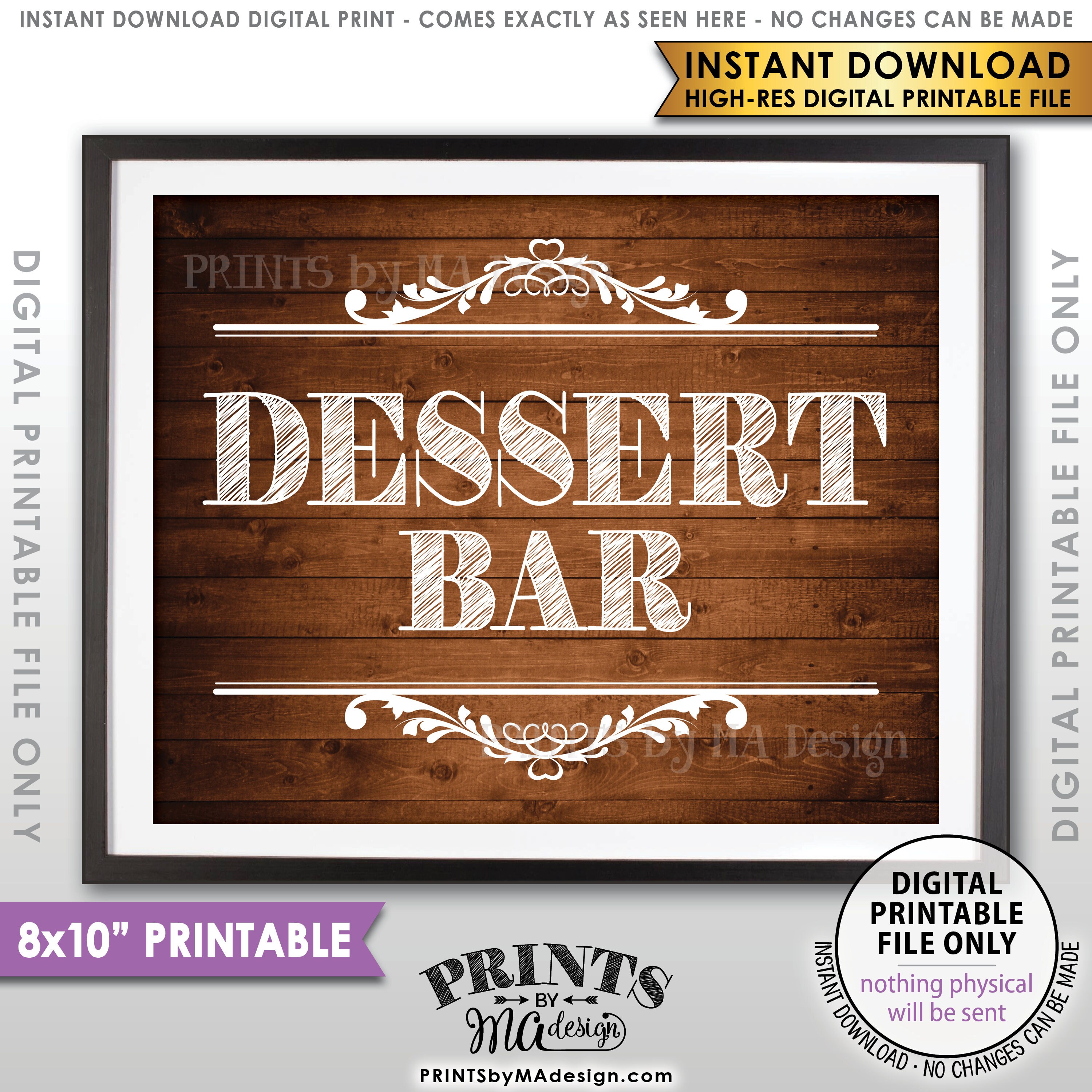 Dessert Bar Sign Dessert Sign Sweet Treat Sign Cake Etsy