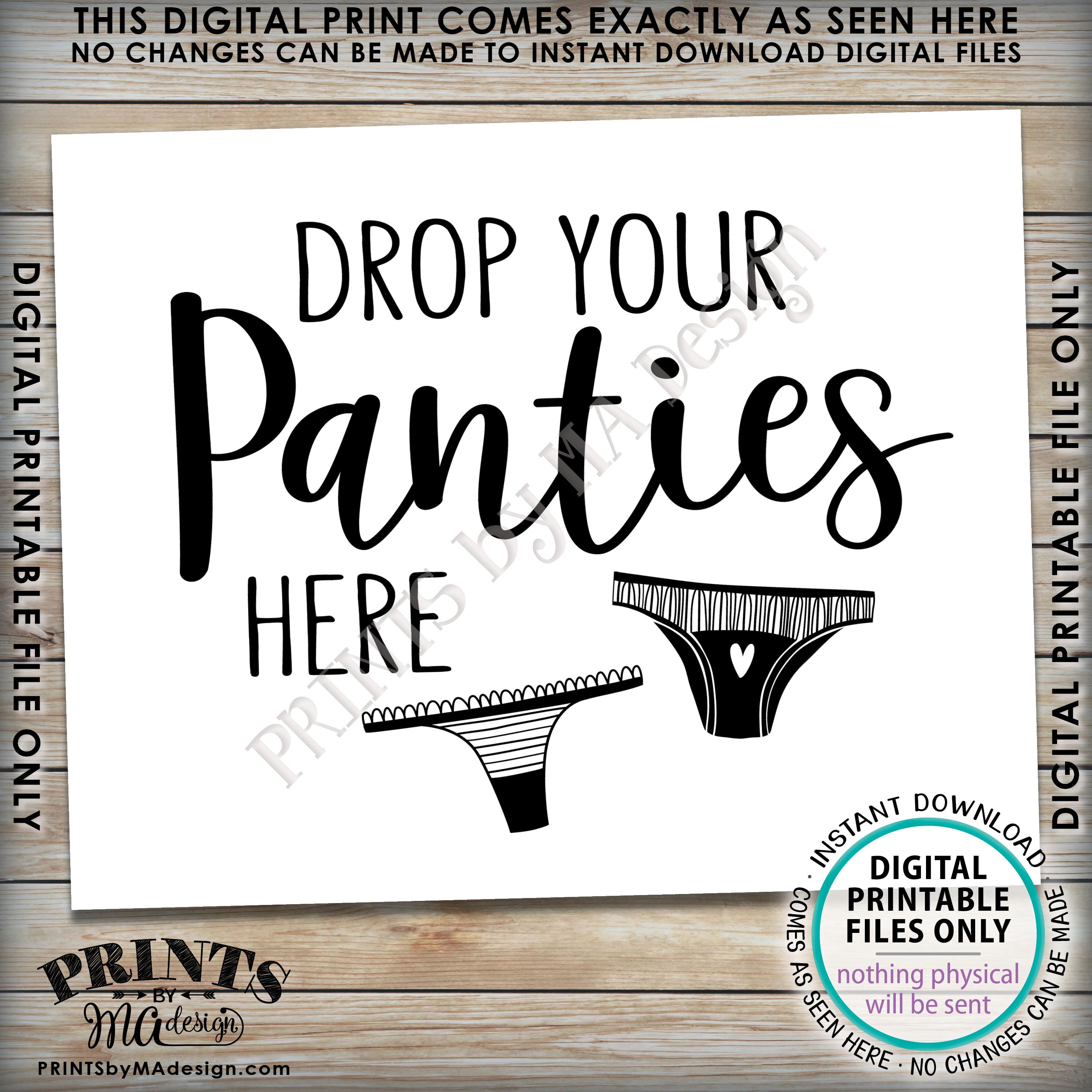 Panty Game Cards, Guess the Panties Bachelorette Party Game