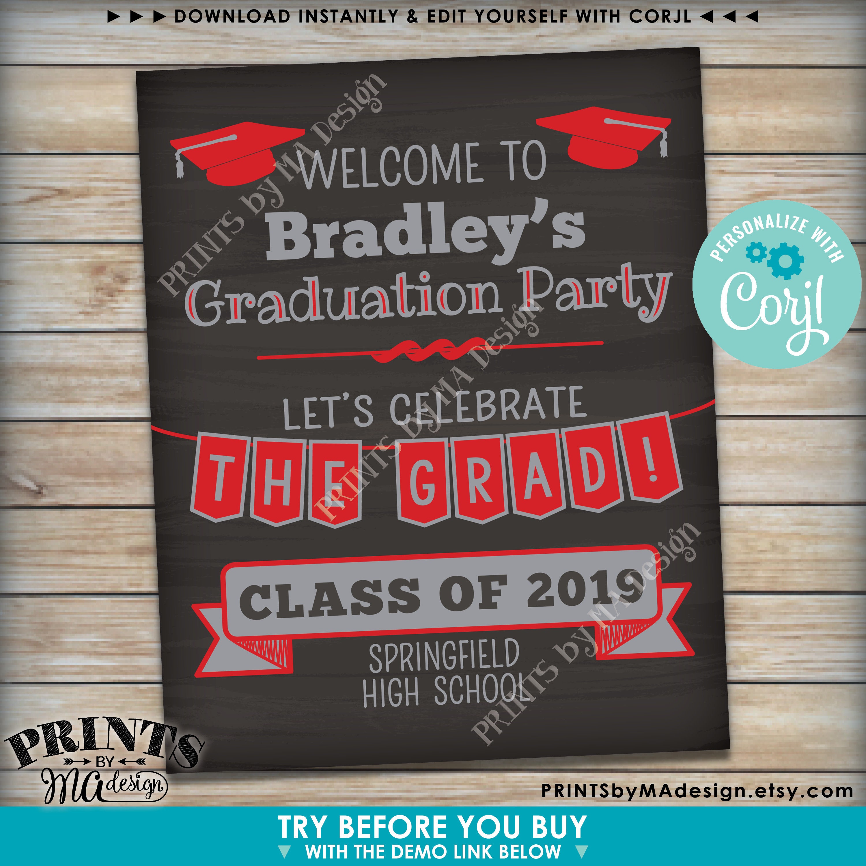 Welcome To The Graduation Party Sign Graduation Party Decorations
