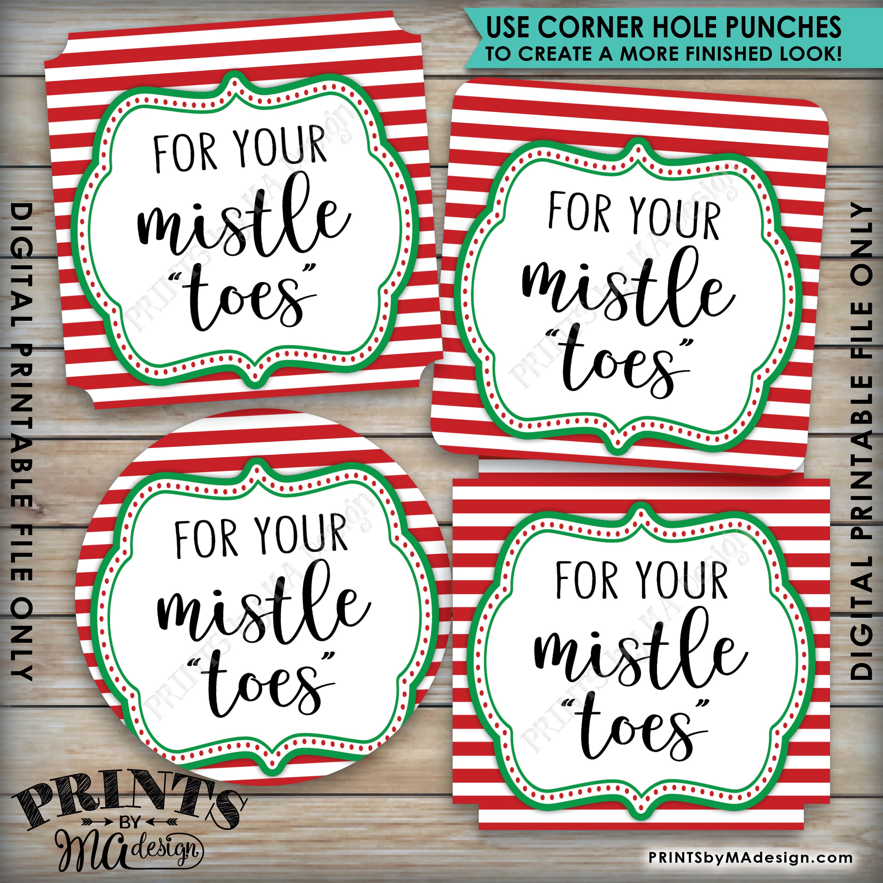 For Your Mistle Toes Tag Nail Polish Gift Xmas Mani Pedi Mistle Toe