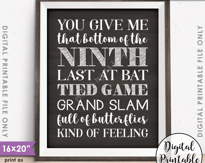 Baseball Wedding Sign, Rustic Wedding Baseball Decor, Grand Slam Wedding, Instant Download 8x10/16x20” Chalkboard Style Printable Sign