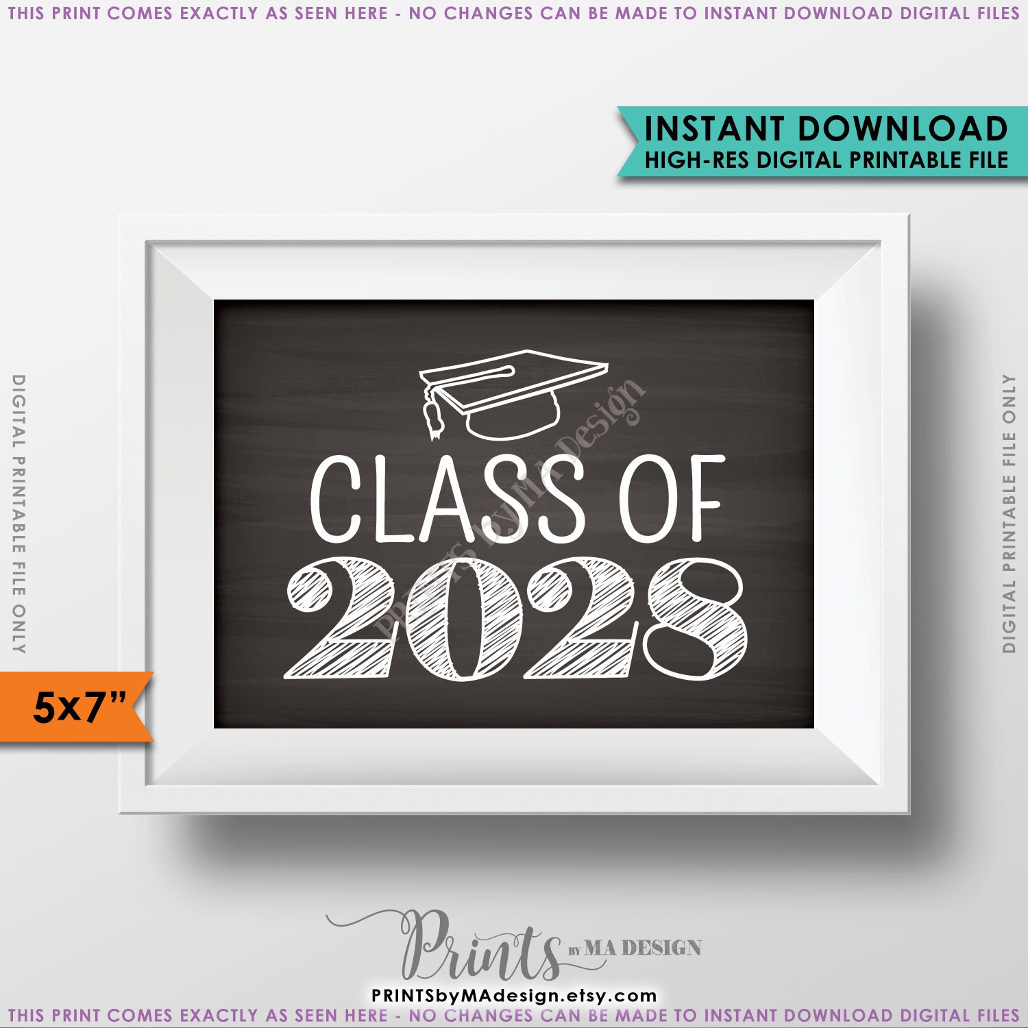 Class of 2028 Sign, Grad Party High School 2028 Grad College Graduation