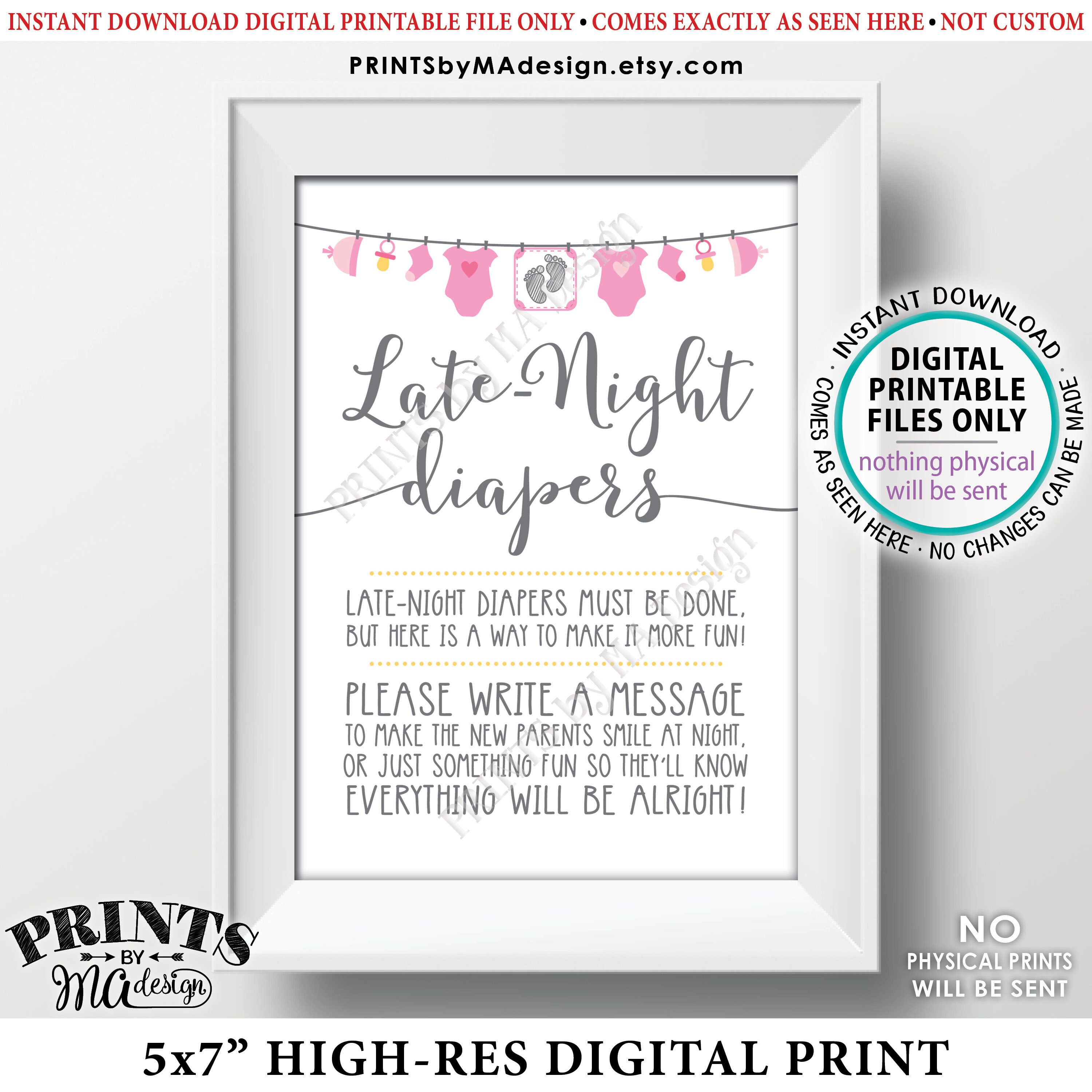 Late Night Diapers Sign Late Night Diapers Sign The Diaper