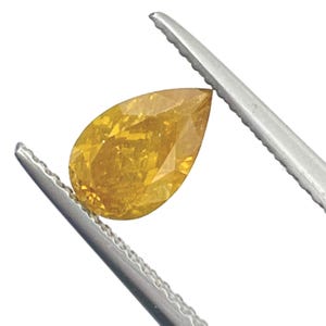 Pear Cut Diamond 1.07 carat Fancy Deep Brownish Orangy Yellow I1 GIA Certified - Natural Loose Diamond for Jewelry