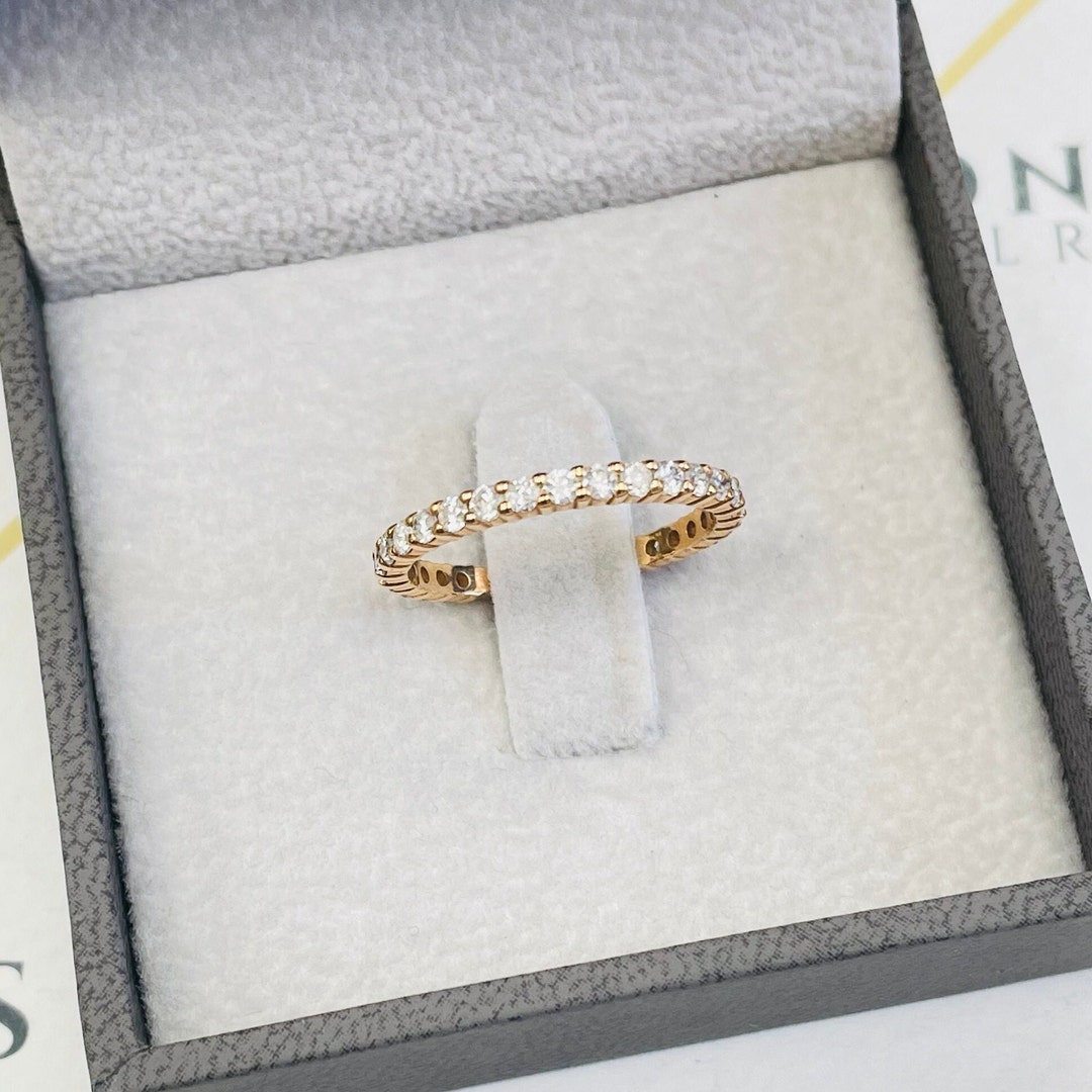 天然ダイヤモンドエタニティリング 0.80カラット ラウンドカット F-G