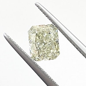 Radiant Cut Diamond 1.51 Carat Fancy Light Brownish Greenish Yellow VVS2 GIA Certified - Natural Loose Diamond, Radiant Cut for Jewelry-Ring