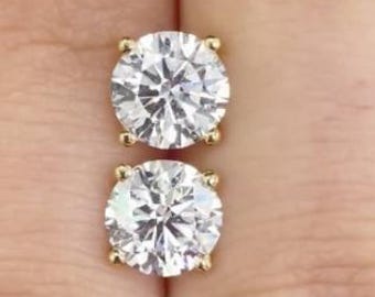 Orecchini A Perno Con Chiusura A Vite In Oro Giallo - Foto 8