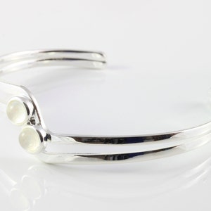 June birthstone : Natural Moonstone adjustable/expandable bangle