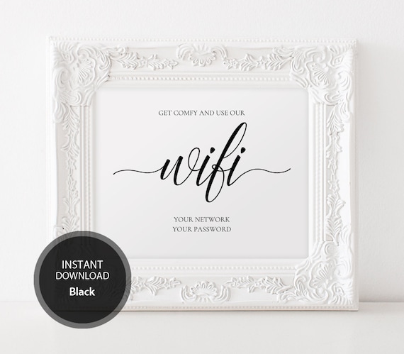 Editable Pdf Template 8x10 Wifi Password Sign Instant Download Etsy