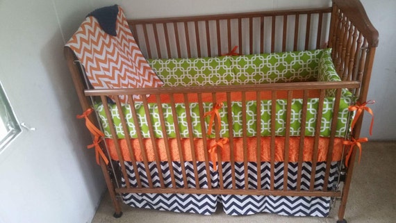 lime green baby bedding