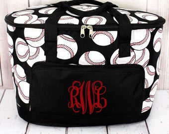 Baseball Insulated Cooler Tote Bag, Soft Sided Cooler, Leakproof Travel Cooler