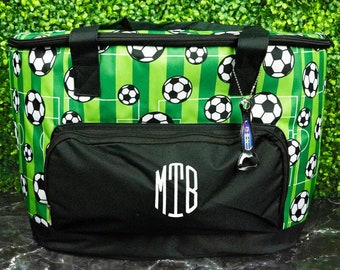 Soccer Insulated Cooler Tote Bag, Soft Sided Cooler, Leakproof Travel Cooler