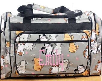 Cat's Meow 20" Duffle Bag Cheer Bag Kids Duffle Bag Gym Bag Girlie Carry On