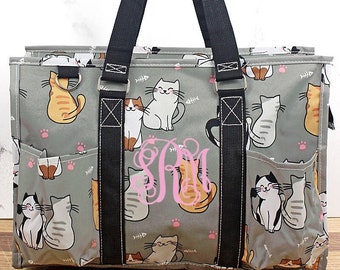 Cat's Meow Diaper Bag Gift For Baby Shower Zippered Tote Bag
