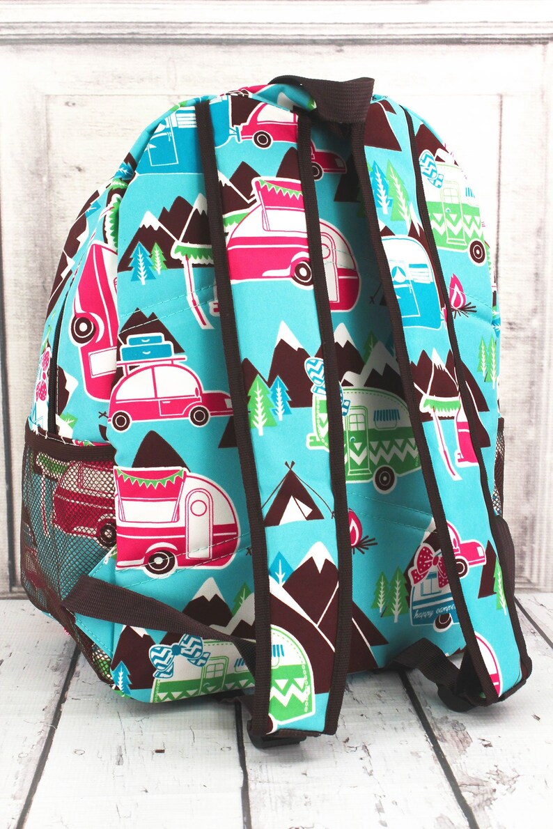 Happy Camper Backpack for Teens Personalize Backpack Kids Monogrammed Backpack Rucksack