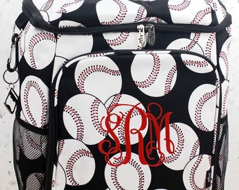 Baseball Cooler backpack, insulated soft sided cooler bag with leakproof liner, picnic and travel ready