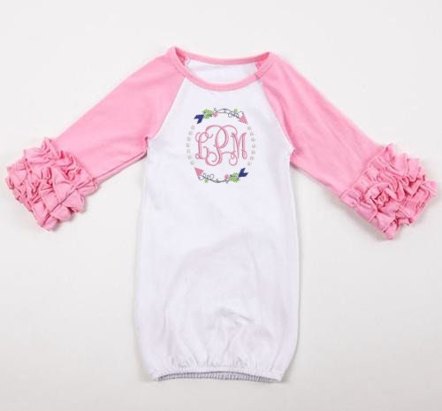 monogram newborn outfit