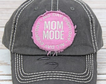 Mom Mode Decorative Ball Cap Graphic Baseball Hat Bad Hair Day Baseball Hat/ Mother's Day Gift
