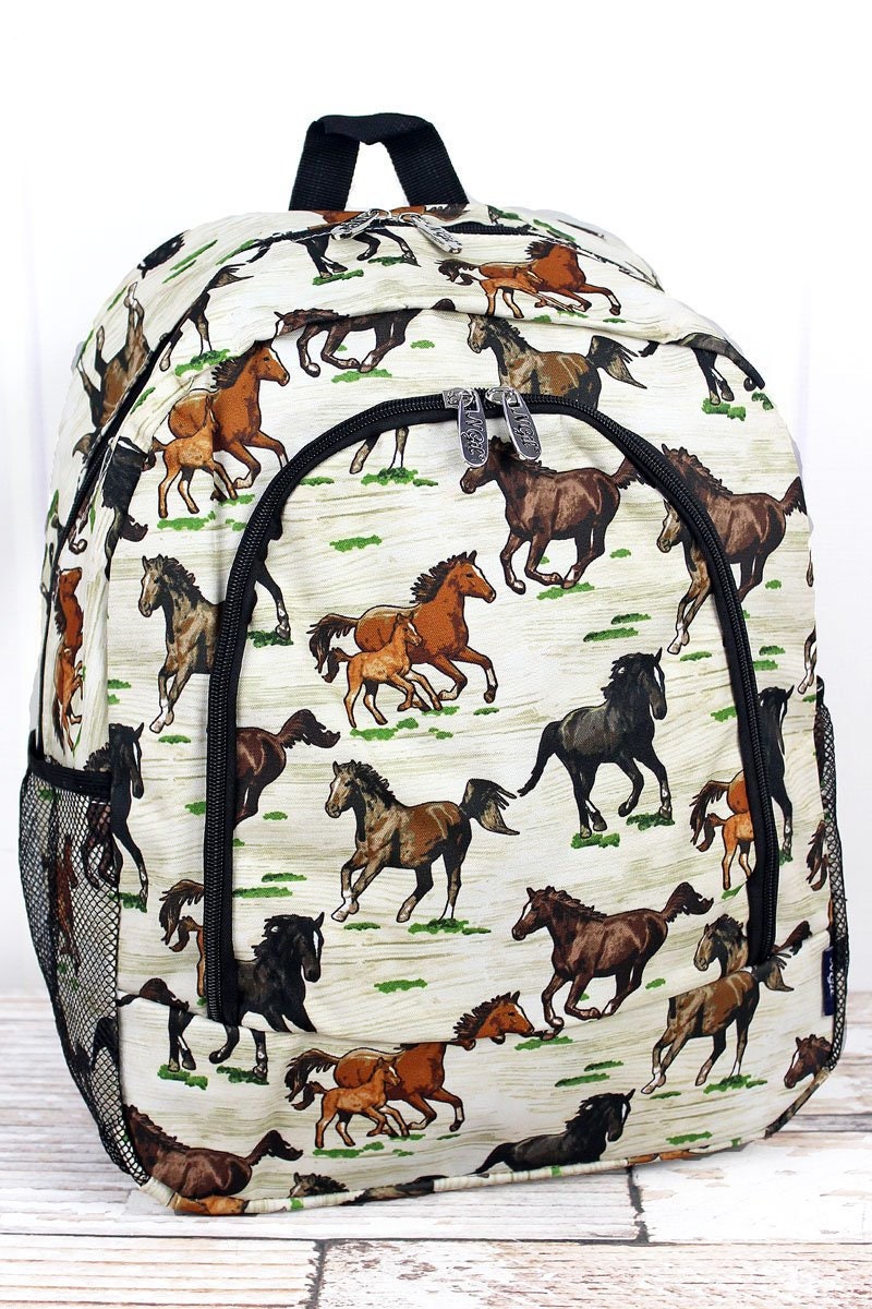 Wild Horses Backpack for Teens Personalized Backpack Kids Etsy