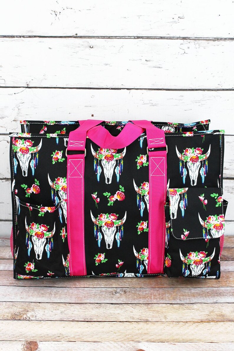 Free Spirit Steer Diaper Bag for Twins in Black or Pink Diaper Bag for Two Diaper Bag for Dad Nursing Bag Craft Storage Craft Tote