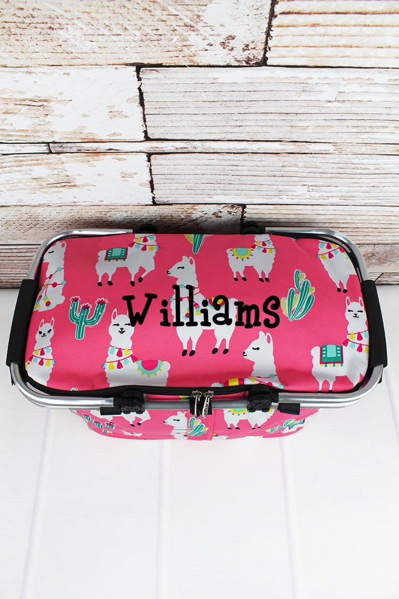 Llovely Llamas Insulated Farmers Market Bag Grocery Tote Bag Eco Friendly Bag Picnic Basket