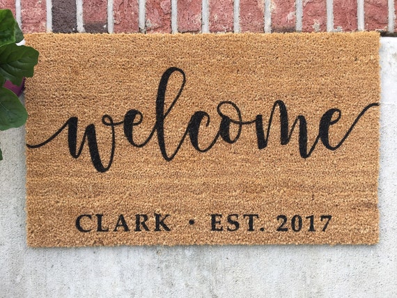 Personalized Doormat Hand Painted Door Mat Personalized Etsy