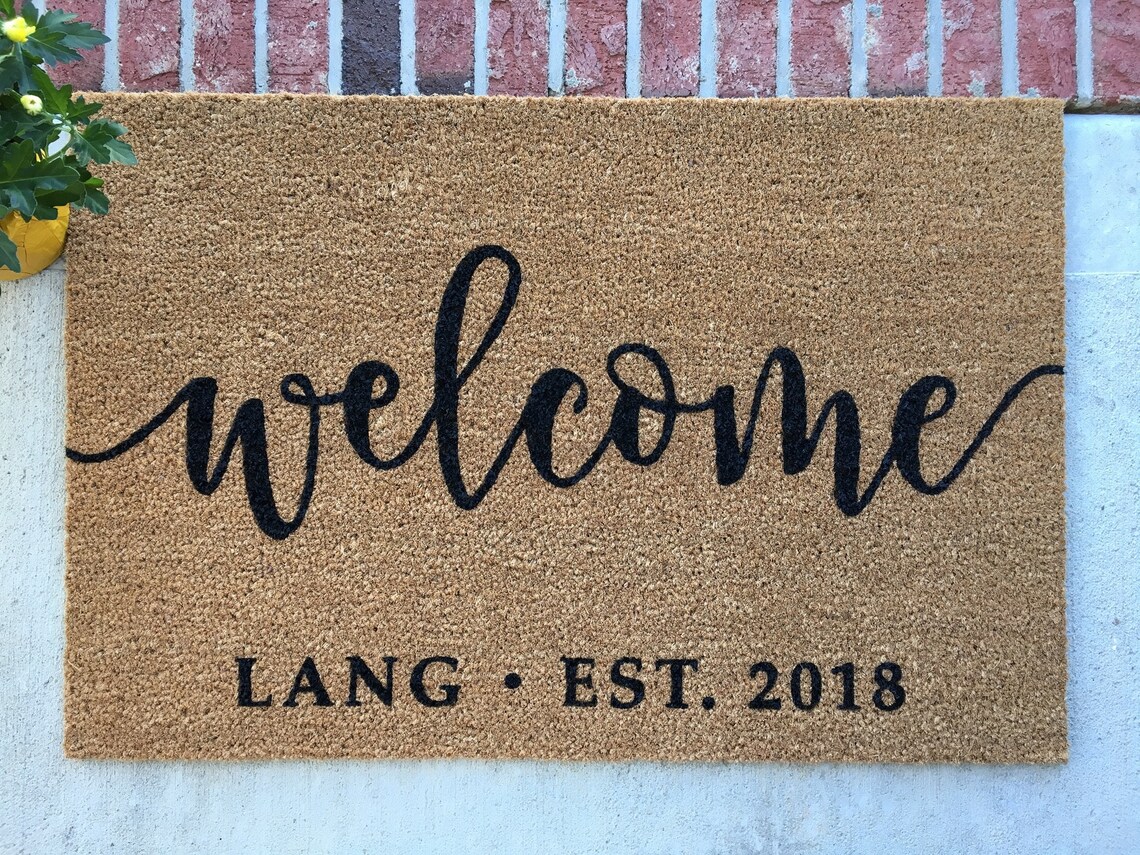 Personalized Doormat // Handpainted Door Mat // Personalized Etsy