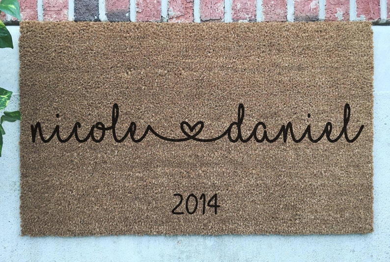 Personalized Doormat // Wedding Gift Door Mat // Personalized Etsy