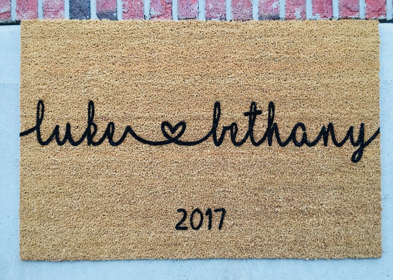 Personalized Doormat // Wedding Gift Door Mat // Personalized Etsy
