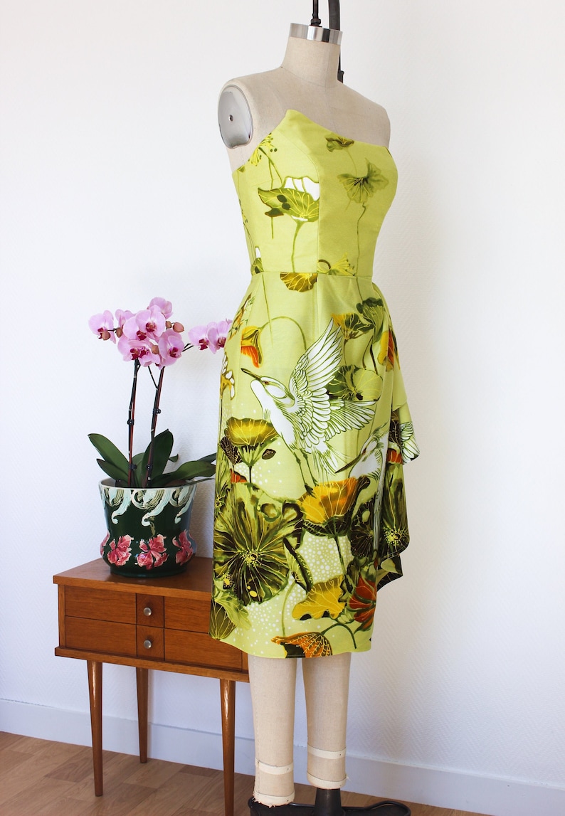 Hawaiian dress, Pinup dress, Tiki dress, Sarong dress, Rockabilly dress, Surfriders reproduction dress, Oceanfront dress. Size small. image 1