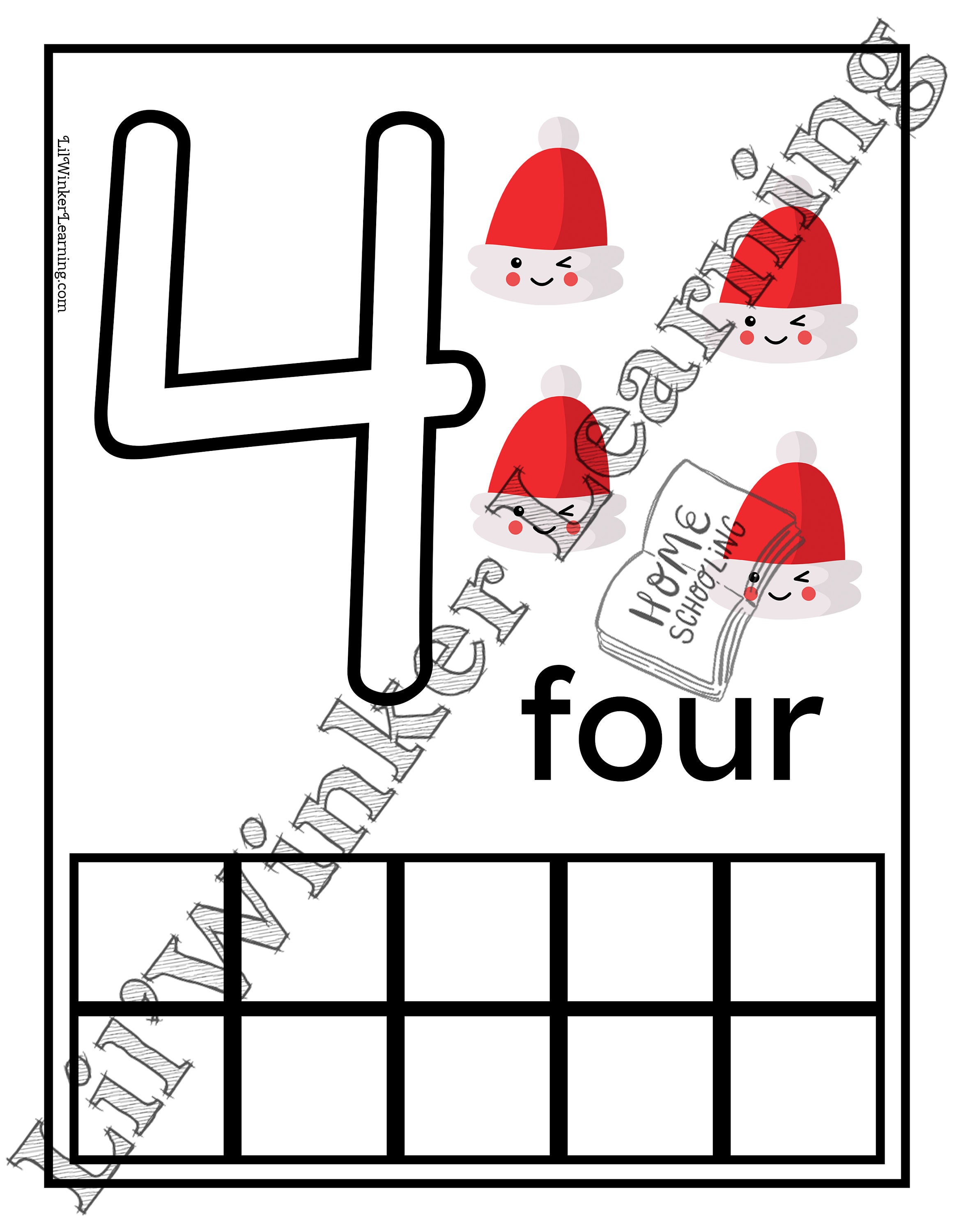 Christmas Ten Frame Printable Preschool Math Counting to 10 - Etsy